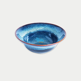 Mua Bát Cơm Loe có eo D12.5 Men Xanh Hoả Biến - Bát chiết yêu D12.5cm - Gốm Sứ Cao Cấp Bát Tràng