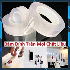 Băng Keo 2 Mặt Trong Suốt Siêu Dính 3M Dạng Gel Dễ Dàng Lau Sạch Không Hư Bề Mặt Tường | (TT65)