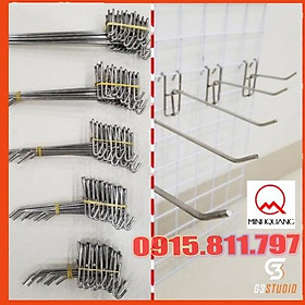 Mua móc cài lưới sắt tay cài inox móc vào khung cố định giúp shop trưng bày hàng mẫu kích thước 10cm