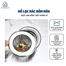 Mua Lưới Lọc Rác  Lưới Inox Lọc Rác Bồn Rửa Chống Tắc Nghẽn Không Gỉ - Hàng Chính Hãng MINIIN Loại 1