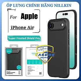 Ốp lưng dành cho iPhone Air Nillkin Super Frosted Shield Pro Matte dạng sần - Hàng chính hãng - Đen