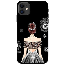 Ốp lưng dành cho Iphone 12 Mini Cô Gái Váy Xám
