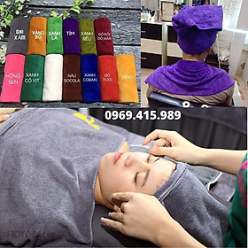 Khăn gội đầu, quấn đầu loại dày, thấm hút nước tốt, cho spa, salon tóc, kt 35x75cm