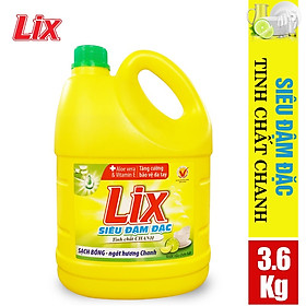 Nước rửa chén Lix siêu đậm đặc hương chanh 3.6Kg NC360