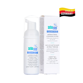 Sữa Rửa Mặt Tạo Bọt Kháng Khuẩn, hỗ trợ Trị Mụn pH5.5 Sebamed Clear Face Antibacterial Cleansing Foam SCF01B (50ml)