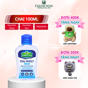 Combo 4-24 Chai Nước rửa tay Green Cross TOTAL PROTECT kháng khuẩn, diệt vi khuẩn100ml