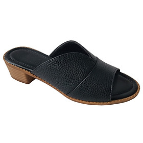 Dép Cao Gót Nữ BIGGBEN Da Bò Cao 4 Phân DCG74