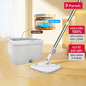 Mua Cây lau nhà tách nước bẩn  bộ lau nhà tự vắt xoay 360 độ  chổi lau nhà thông minh Parroti Spin - SA01
