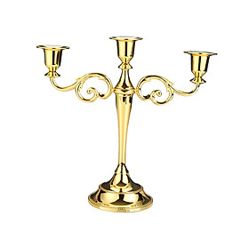 Taper Candle Holder 3 Arm Candelabra Vintage Wedding Holiday Party Luxury Candlestick Table Centerpiece for Hotel Dining Room