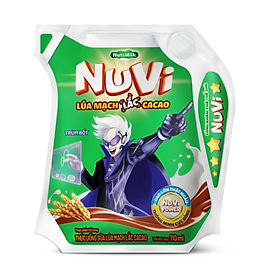 NuVi Sữa Lúa mạch Lắc Cacao túi NuVi Power 110 ml NLLT110TI NUTIFOOD