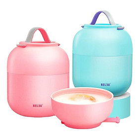 Hình ảnh Bình Ủ Cháo,Thức Ăn Giữ Nhiệt RELEA Cao Cấp 700ML Ruột Inox 304 An Toàn