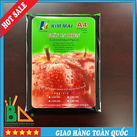 SALE!!! Giấy In Phun Kim Mai 1 Mặt A4 Đl135g (Tập 50 Tờ)