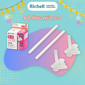 Ống hút S-2 Richell Nhật Bản - 2 bộ | Baby