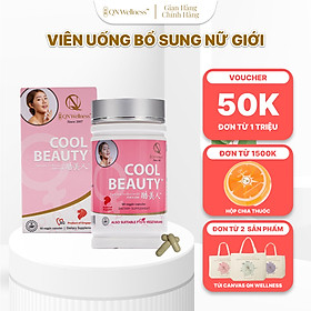 Viên Uống Bổ Sung Cho Nữ Giới Cool Beauty QN Wellness Chiết Xuất Cây Dong Riềng, Giúp Làn Da Khỏe Mạnh, Hỗ Trợ Giấc Ngủ Ngon, Duy Trì Sức Khỏe Xương Khớp, Cải Thiện Trao Đổi Chất - Hộp 60 Viên