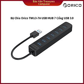Bộ Chia Orico TWU3-7A USB HUB 7 Cổng USB 3.0 - Hàng Chính Hãng