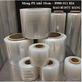 Mua Màng chít khổ 10cm x 0.5kg - Màng bọc nilon - Cuộn nilon PE bọc hàng  cuốn bụng  ghép cây