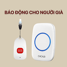 Mua Thiết bị báo động không dây CACAZI chuyên dụng cho người già  bệnh nhân  người cần chăm sóc đặc biệt...