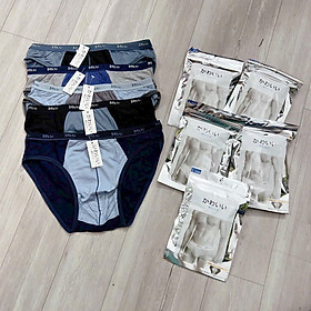 Quần lót nam cotton lụa phối 2 màu túi zip bạc 2601 – Thoáng mát, co giãn, đóng gói cao cấp (Size M-3XL)