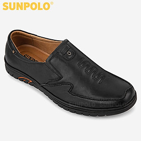 Giày Lười Nam Da Bò SUNPOLO SUS511 (Đen, Nâu)