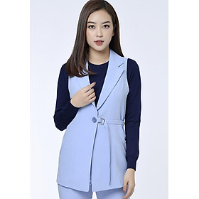 Áo gile công sở khoen đai Lamer L65G18T005-S3300 ( Xanh dương )