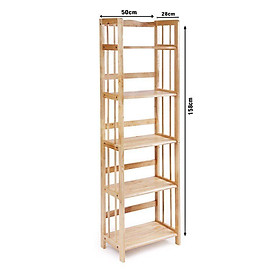 Mua Kệ Sách Đa Dụng 5 Tầng (Rộng 50cm) Gỗ Tự Nhiên 100%- TN