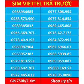 Sim Viettel số đẹp - hàng chính hãng - Đăng kí chính chủ