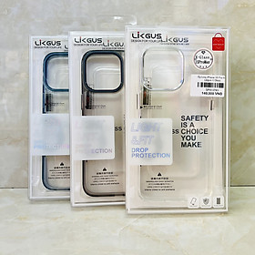 Ốp lưng iPhone 15 series Likgus K-Glass trong suốt - hàng chính hãng