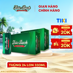 Combo 2 Thùng Bia Trúc Bạch - Thùng 24 lon 330ml