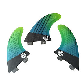 FCS Fins G5 Surfboard Fin Honeycomb Fibreglass Fins Green Black FCS Quilhas Fins