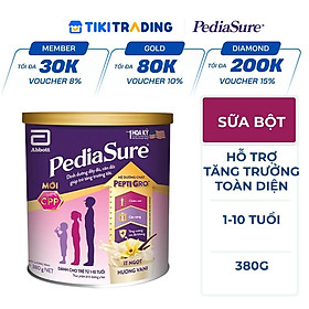 Sữa bột Abbott Pediasure hương vani ít ngọt cho trẻ từ 1 - 10 tuổi (380g)