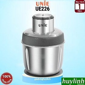 Máy xay thịt - thực phẩm Unie UE-226 - 2 cối inox 2.5 lít + dụng cụ bóc tỏi - Hàng chính hãng
