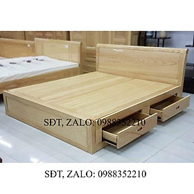 Mua Giường có ngăn kéo gỗ Sồi Nga