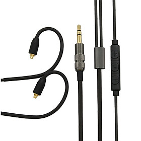 Cáp thay thế tai nghe với Mic Điều khiển âm lượng từ xa giao diện MMCX Jack 3.5mm Tương thích với Shure
