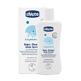 Sữa TẮM GỘI CHICCO Baby Moments Chiếc Xuất Hoa Cúc Dưỡng Ẩm Chống Rôm Sảy Cho Bé, Từ 0 tháng, chai 200ml/500ml