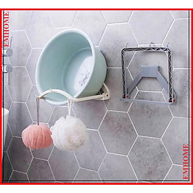 Mua Giá Treo Chậu Rửa Dán Tường Có 3 Móc Tiện Dụng - Chính hãng (Giao màu ngẫu nhiên)