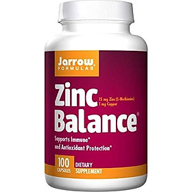 Jarrow Formulas Zinc Balance 15 mg, Supports Immune and Antioxidant Protection, 100 Caps
