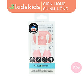 Bộ bàn chải tập đánh răng cho bé Palm Grasp Marcus & Marcus, từ 12 tháng - Hồng