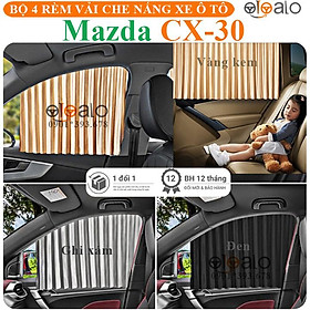 Rèm vải che nắng cửa kính xe Mazda CX30 vải lụa gắn nam châm keo 3M RVCK - Màu