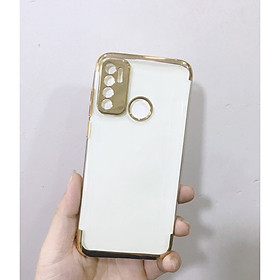 Ốp lưng dẻo trong suốt viền xi màu cao cấp, chống ngã vàng dành cho Vsmart Live 4