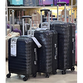 Vali Nhựa Carbon PC NiceVilla Khóa kéo Đôi Mở Rộng Chống Vỡ Size 20 & 24 & 28 Inch