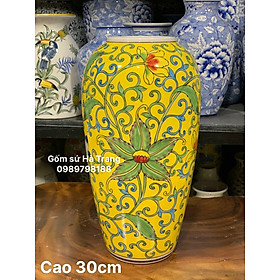 Mua Lọ hoa gốm sứ Bát Tràng cao cấp vẽ tay cao 30cm