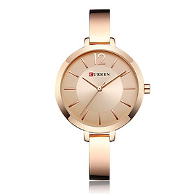 Đồng hồ đeo tay Quartz Movement Món quà đơn giản cho phụ nữ CURREN 9012