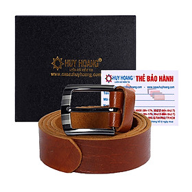 HJ4104 - Dây nịt nam Huy Hoàng 1 lớp 3,5P màu da