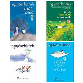 Hình ảnh sách Combo 4 Cuốn Sách Hay Nhất Của Nguyễn Nhật Ánh: Mắt Biếc + Tôi Thấy Hoa Vàng Trên Cỏ Xanh + Cho Tôi Xin Một Vé Đi Tuổi Thơ + Ngồi Khóc Trên Cây (Tặng Kèm Bookmark Green Life Siêu Xinh)