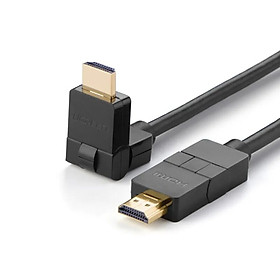 Mua Cáp tín hiệu HDMI đầu xoay 180 độ cao cấp dài 3M màu đen UGREEN HD10127hd105 Hàng chính hãng