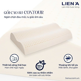 Gối Cao Su Liên Á Contour LAGC3050 (30 x 50 cm) - Trắng