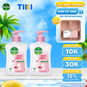 Combo 2 chai nước rửa tay Dettol kháng khuẩn dưỡng da - Chai 250g