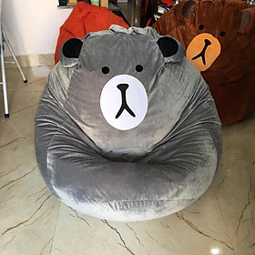 Mua Vỏ ghế lười size XL  chất liệu nhung hình gấu các màu
