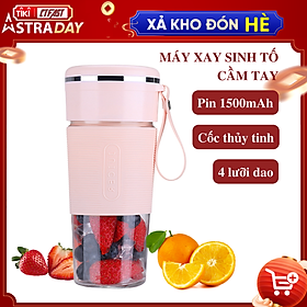 Mua Máy xay sinh tố cầm tay mini  cốc xay sinh tố đa năng CTFAST - JUICER 01 (50W - 300ml) : Thiết kế cảm ứng tự động  cốc xay thủy tinh an toàn tuyệt đối khi sử dụng  pin sạc 1500 mAh - Hàng chính hãng