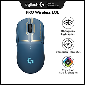 Mua Chuột game không dây Logitech G Pro Wireless LOL League of Legends - Nhẹ  cảm biến Hero 25k  RGB  có nút lập trình -Hàng chính hãng